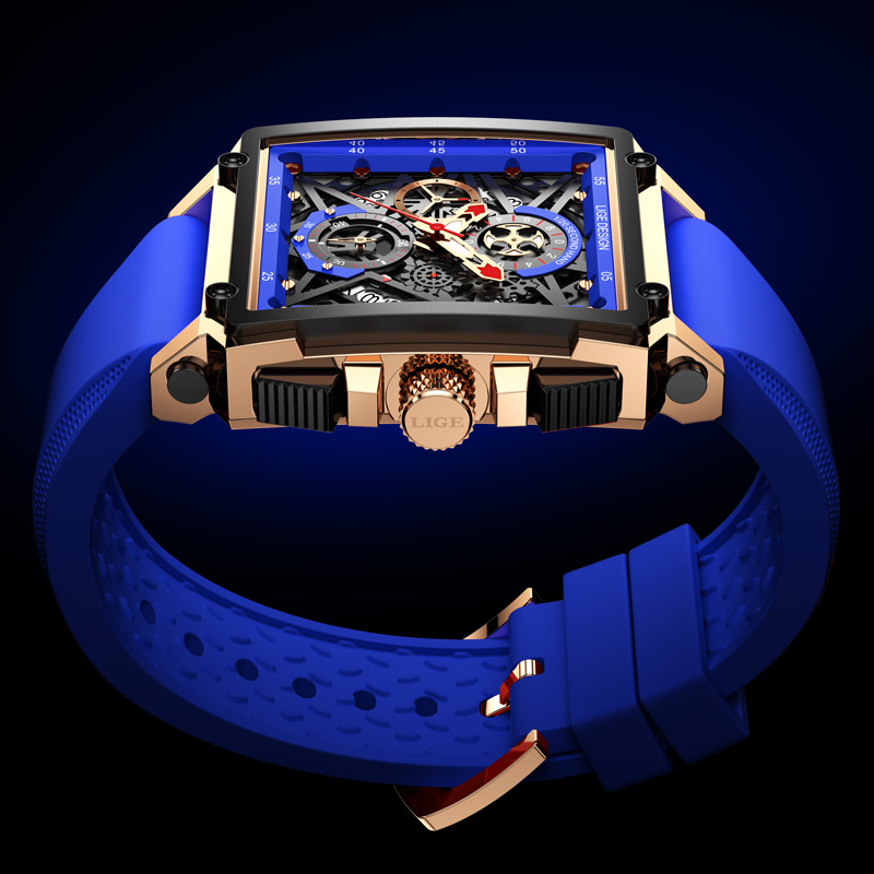 LIGE Men's Sports Chronograph  - Silicone Sport Band review and price