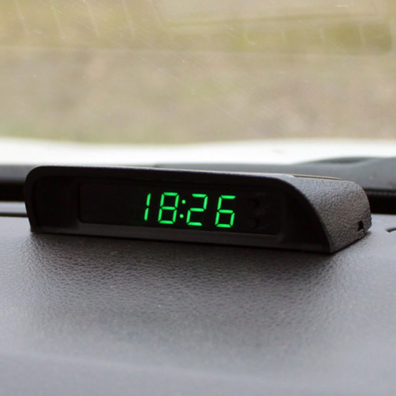 Solar Car Clock Thermometer Da - Solar Powered Watch review and price