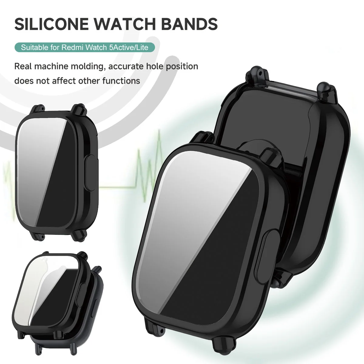 Case+Silicone Strap For Xiaomi - Silicone Sport Band review and price