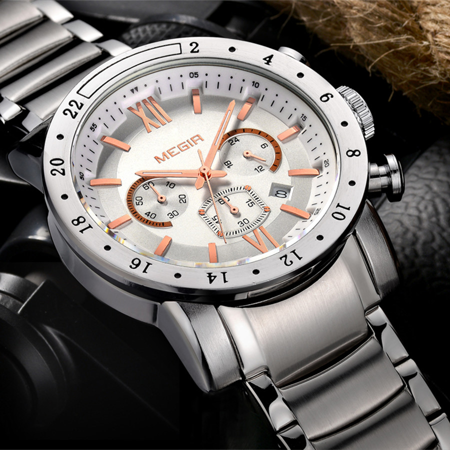 MEGIR Stainless Steel Casual W - Watches Not Smartwatch review and price