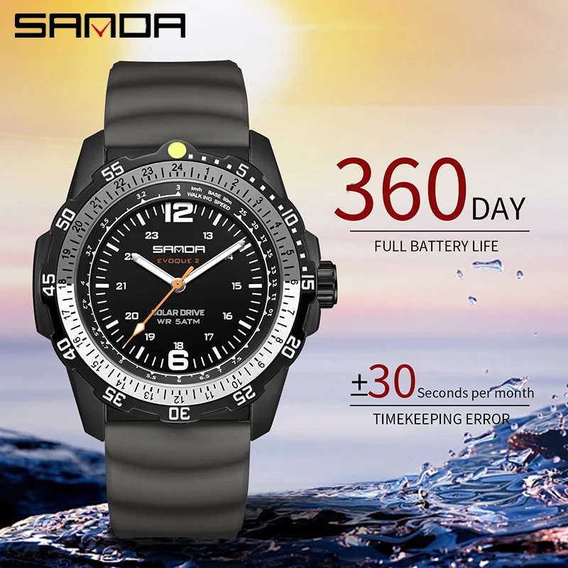 SANDA New Luxury Men's Solar-p - Solar Powered Watch review and price