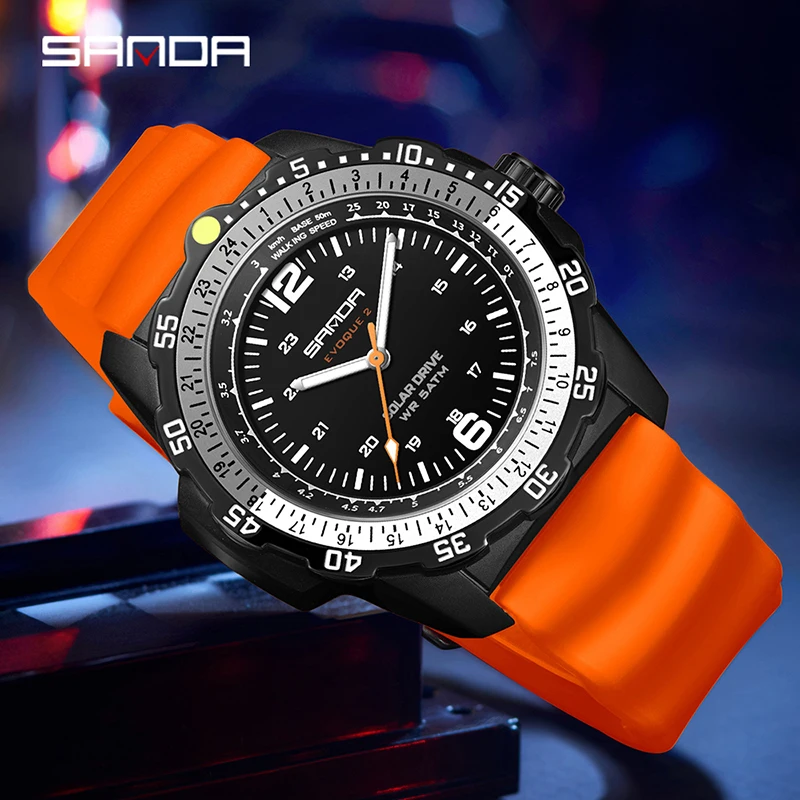 SANDA New Luxury Men's Solar-p - Solar Powered Watch review and price