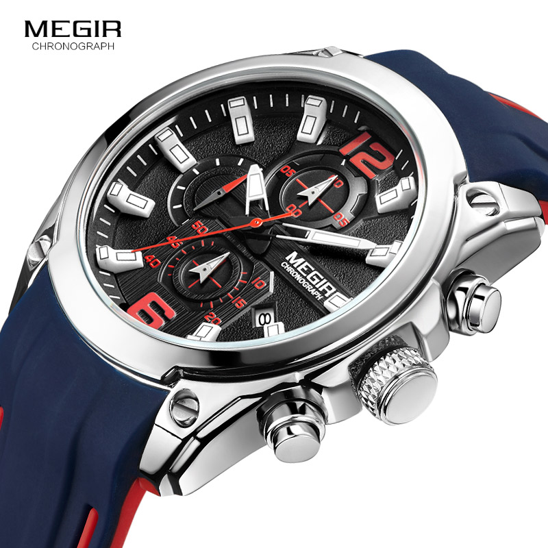 Megir Men's Chronograph Analog - Silicone Sport Band review and price
