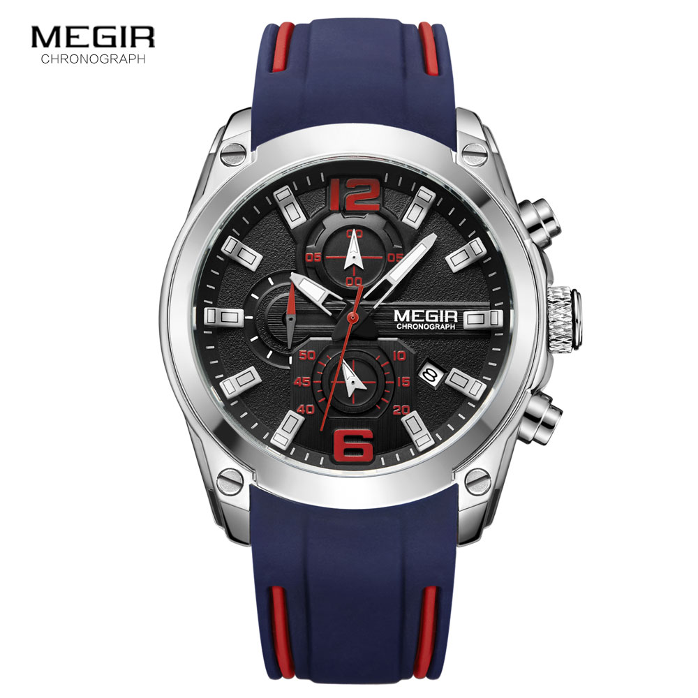 Megir Men's Chronograph Analog - Silicone Sport Band review and price