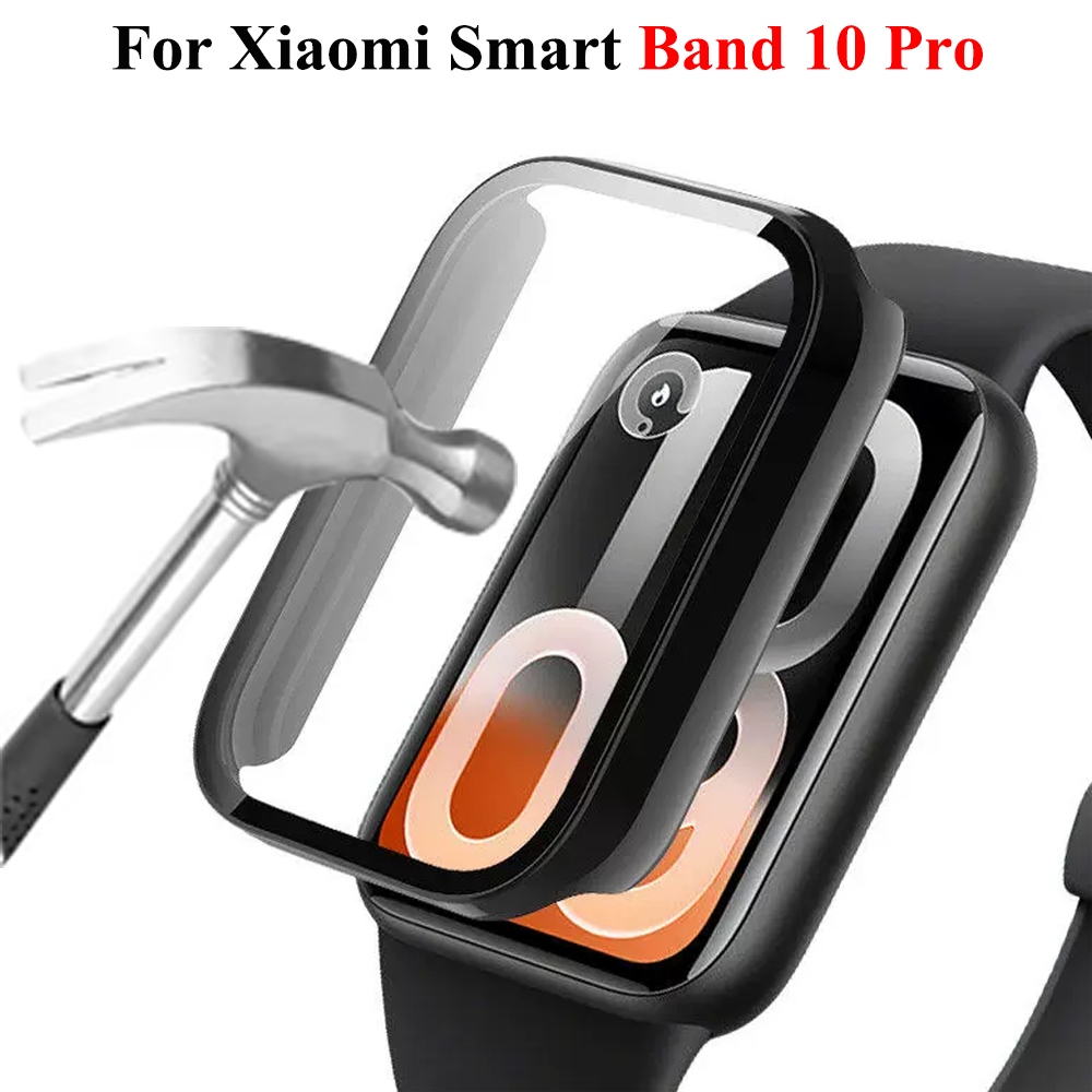 Glass+Case For Xiaomi Mi Band  - Smartwatch Watches Xiaomi review and price