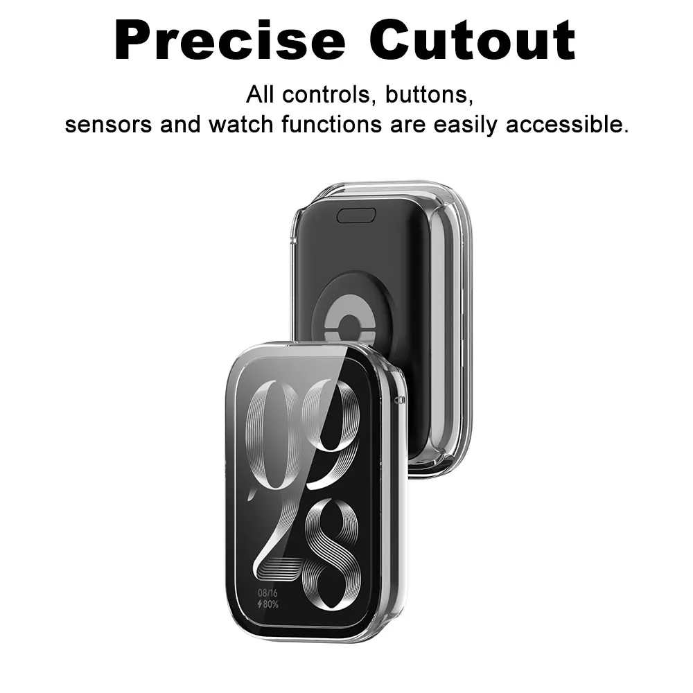 Glass+Case For Xiaomi Mi Band  - Smartwatch Watches Xiaomi review and price