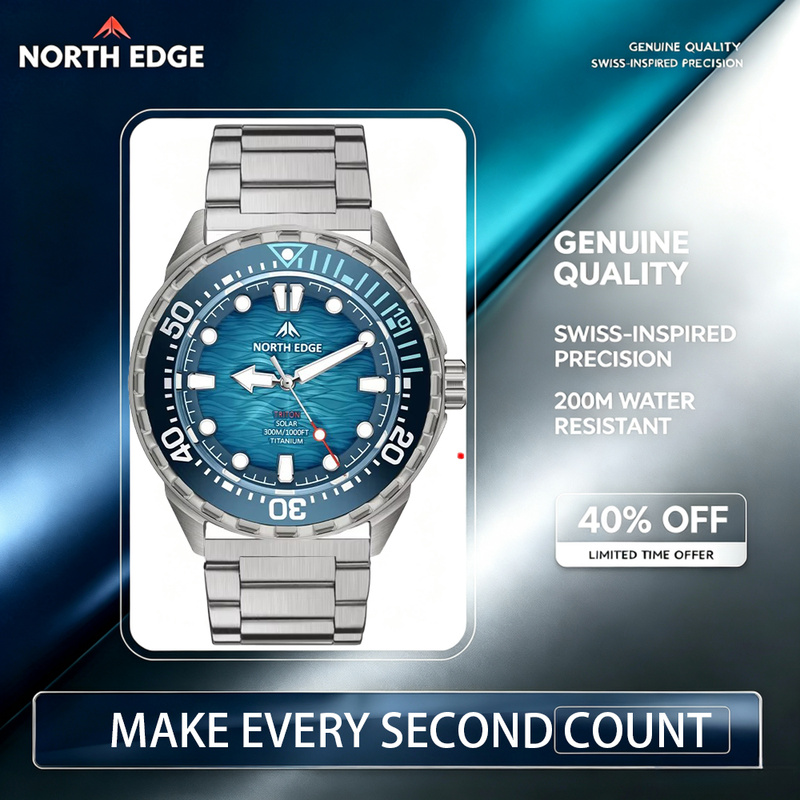 NORTH EDGE 2026 TRITON Solar P - Solar Powered Watch review and price