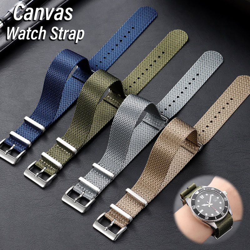 Canvas Nylon Watch Band 18mm 2 - Omega Watches Smartwatch review and price