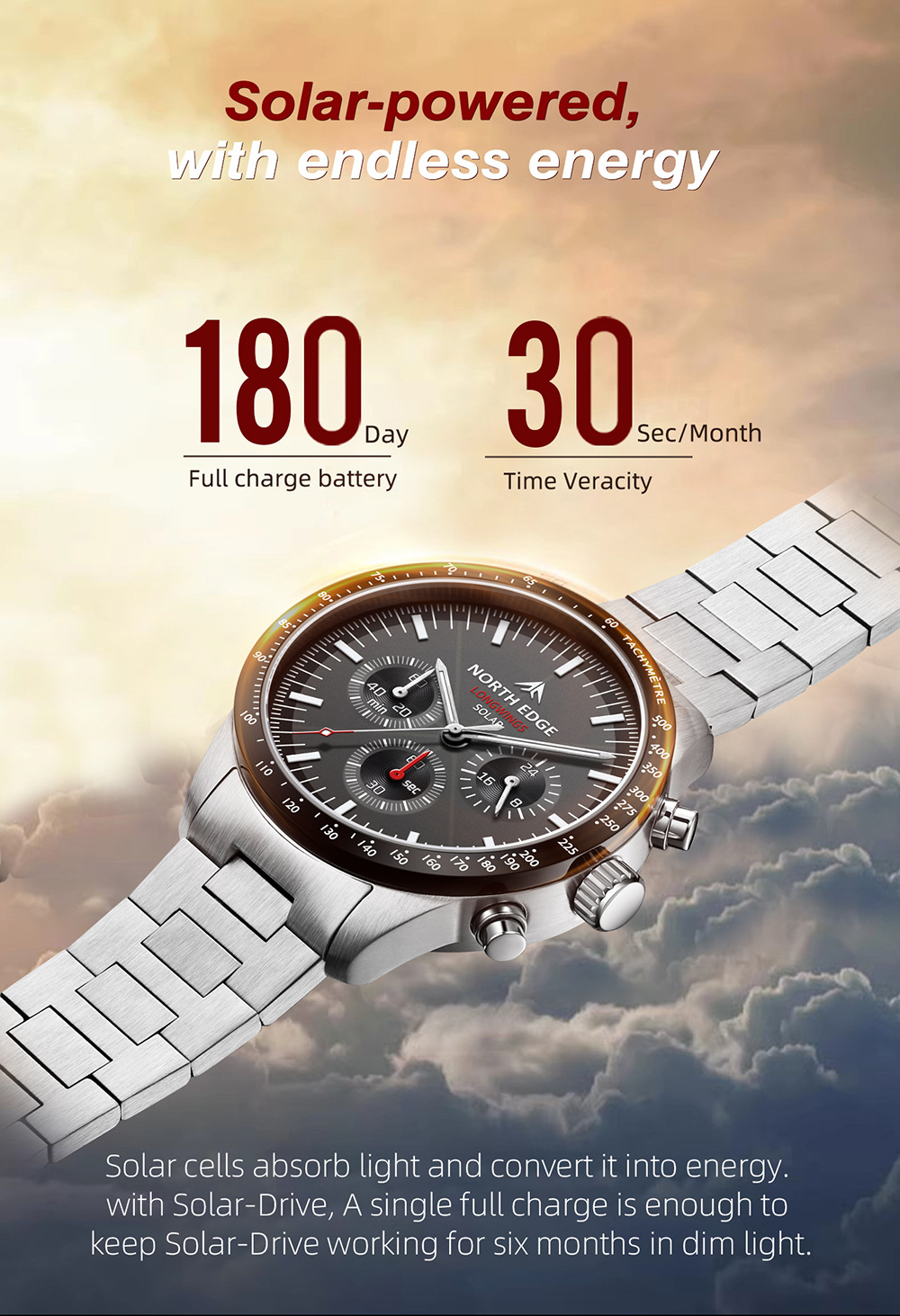 New 2026 Pointer Solar Recharg - Solar Powered Watch review and price