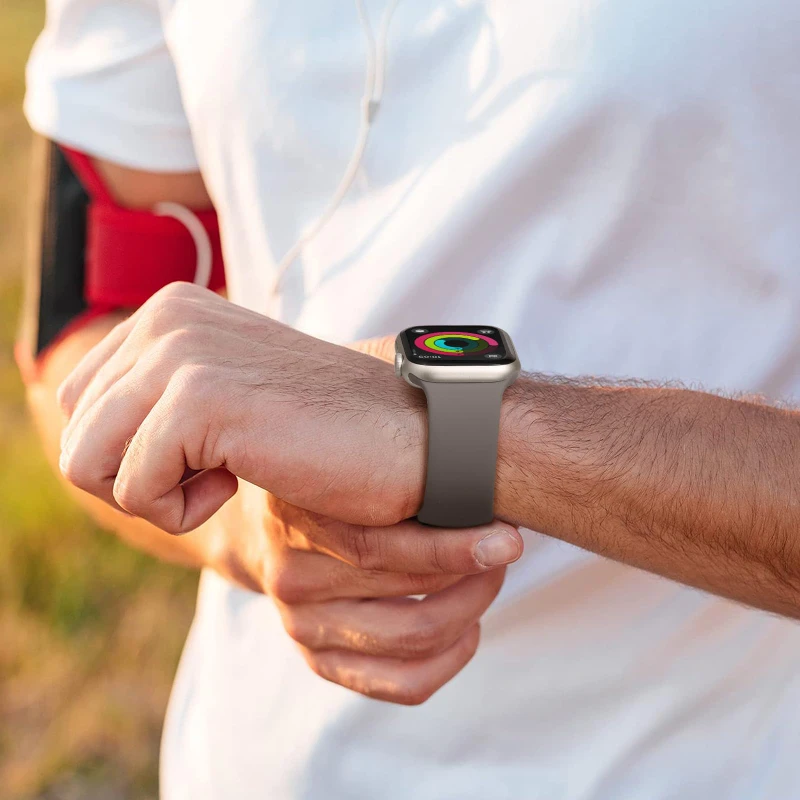 Glass+Case+band For Apple Watc - Silicone Sport Band review and price