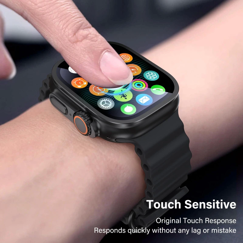 2PCS HD Metal Tempered Glass F - Smartwatch Watches For Men review and price