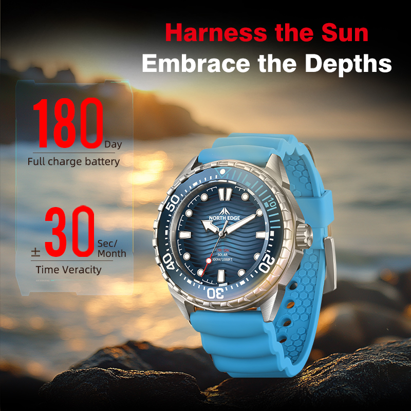 NORTH EDGE 2025 New TRITON Sol - Solar Powered Watch review and price